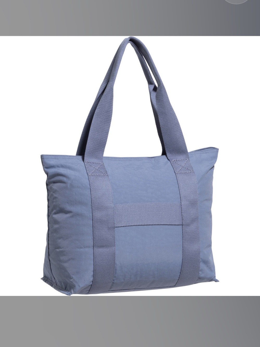 Kipling ERA Slate Blue Canvas Tote with Monkey Keychain - Picture 10 of 12
